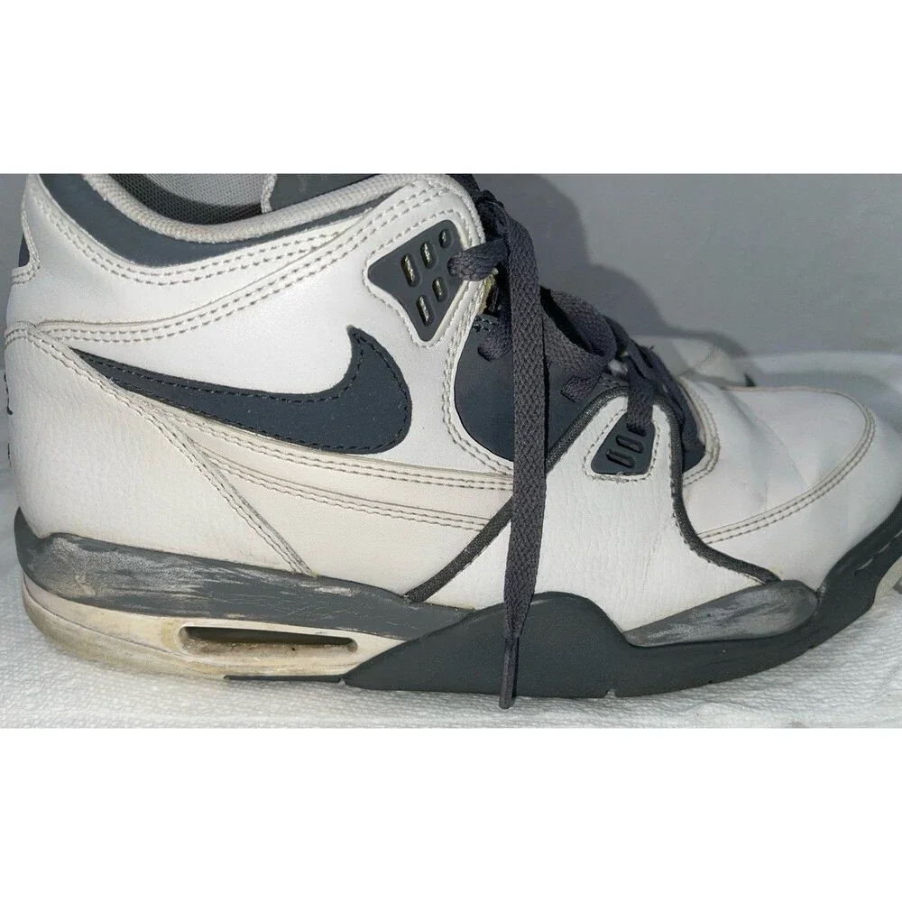Nike Air Flight 89 Retro Cool Grey Mid Top Men's Basketball Sneakers Size‎ 11